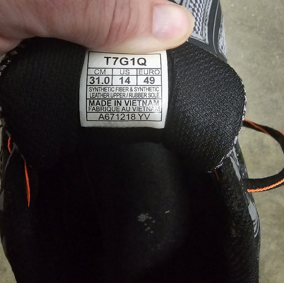 Asics Gel-Venture 6 Men's T7G1Q Athletic Sneaker Trail Running Shoe Size 14 - Picture 11 of 11